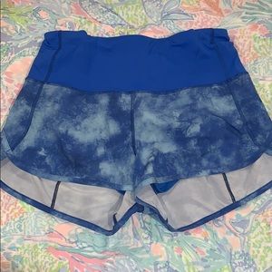 Lululemon high rise speed shorts